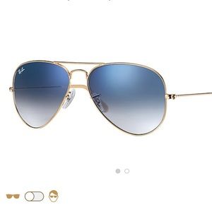 Blue & Gold Aviator Ray-Bans